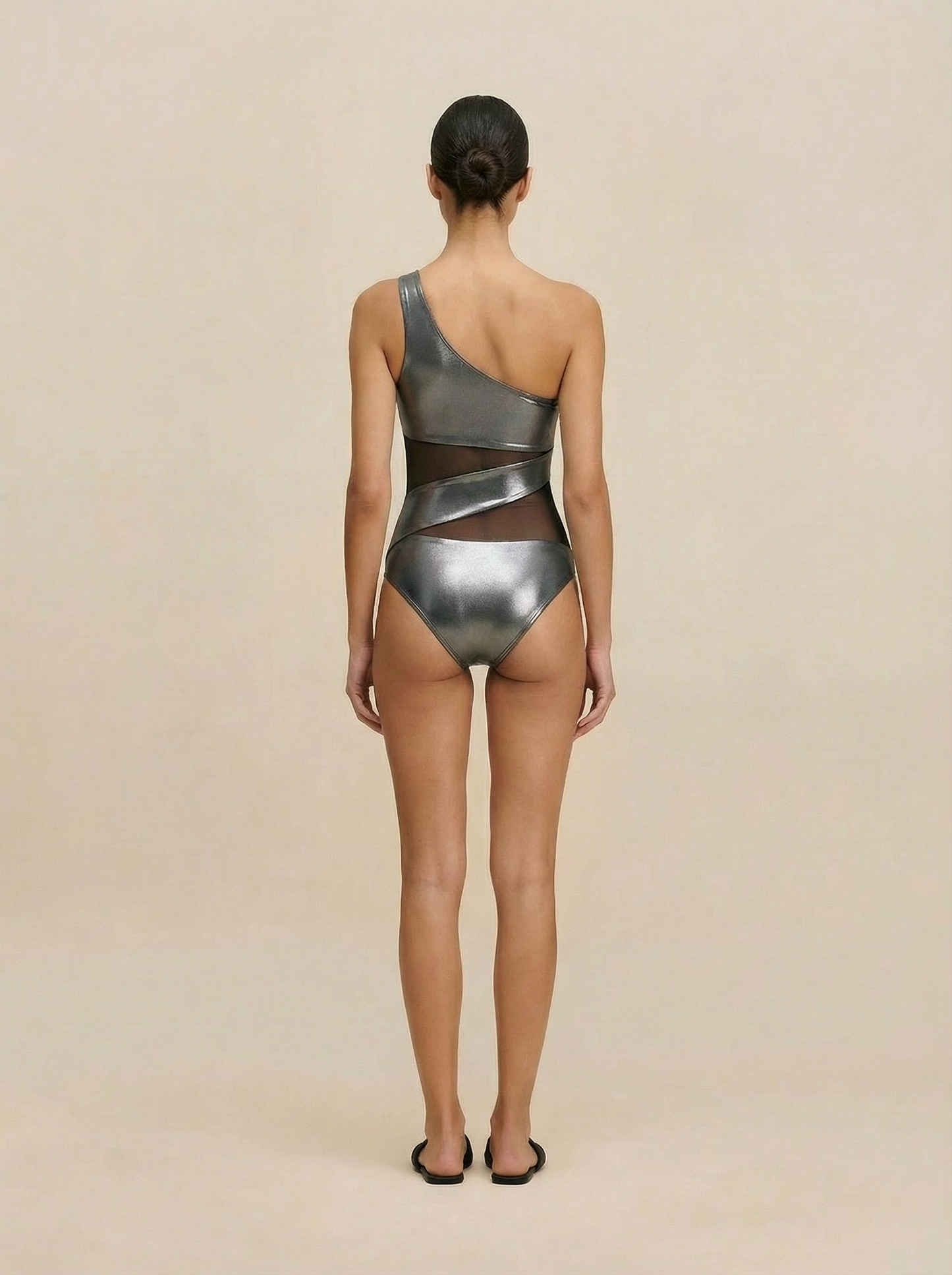 Femme Fatale Swimsuit - Metallic Silver