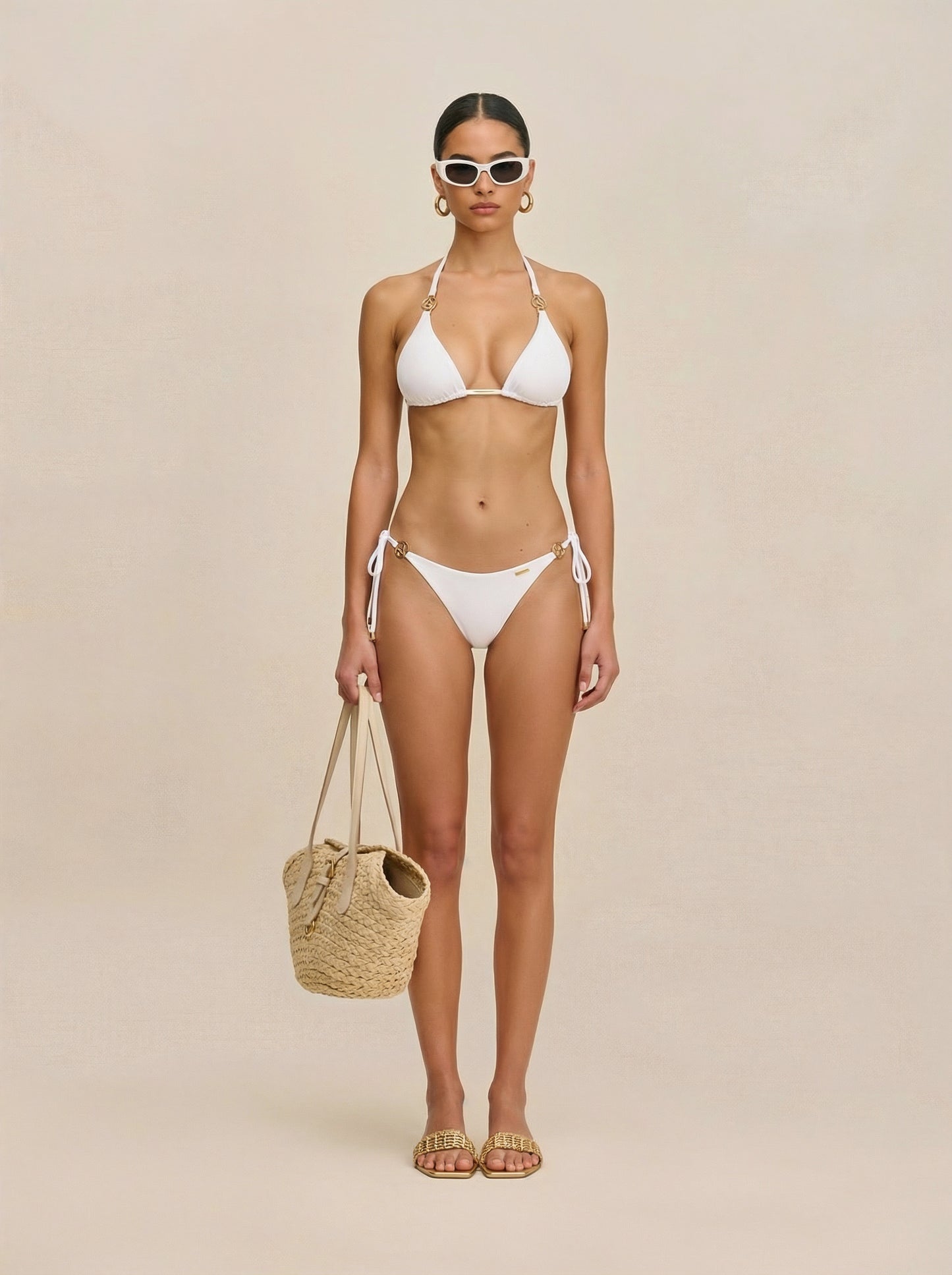 Basic Beach Bikini Top - Off-White