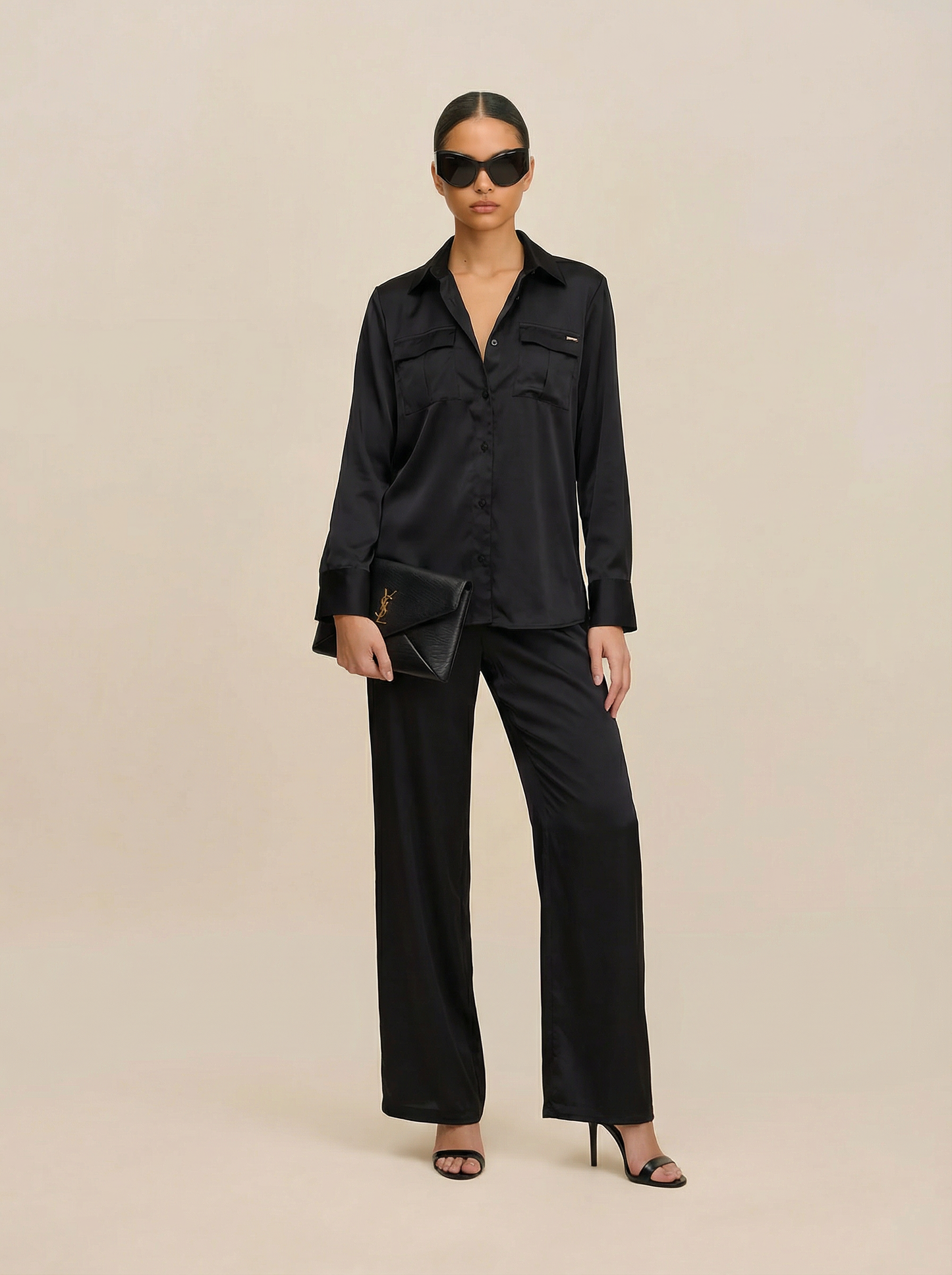 Power Play Silk Pants - Black