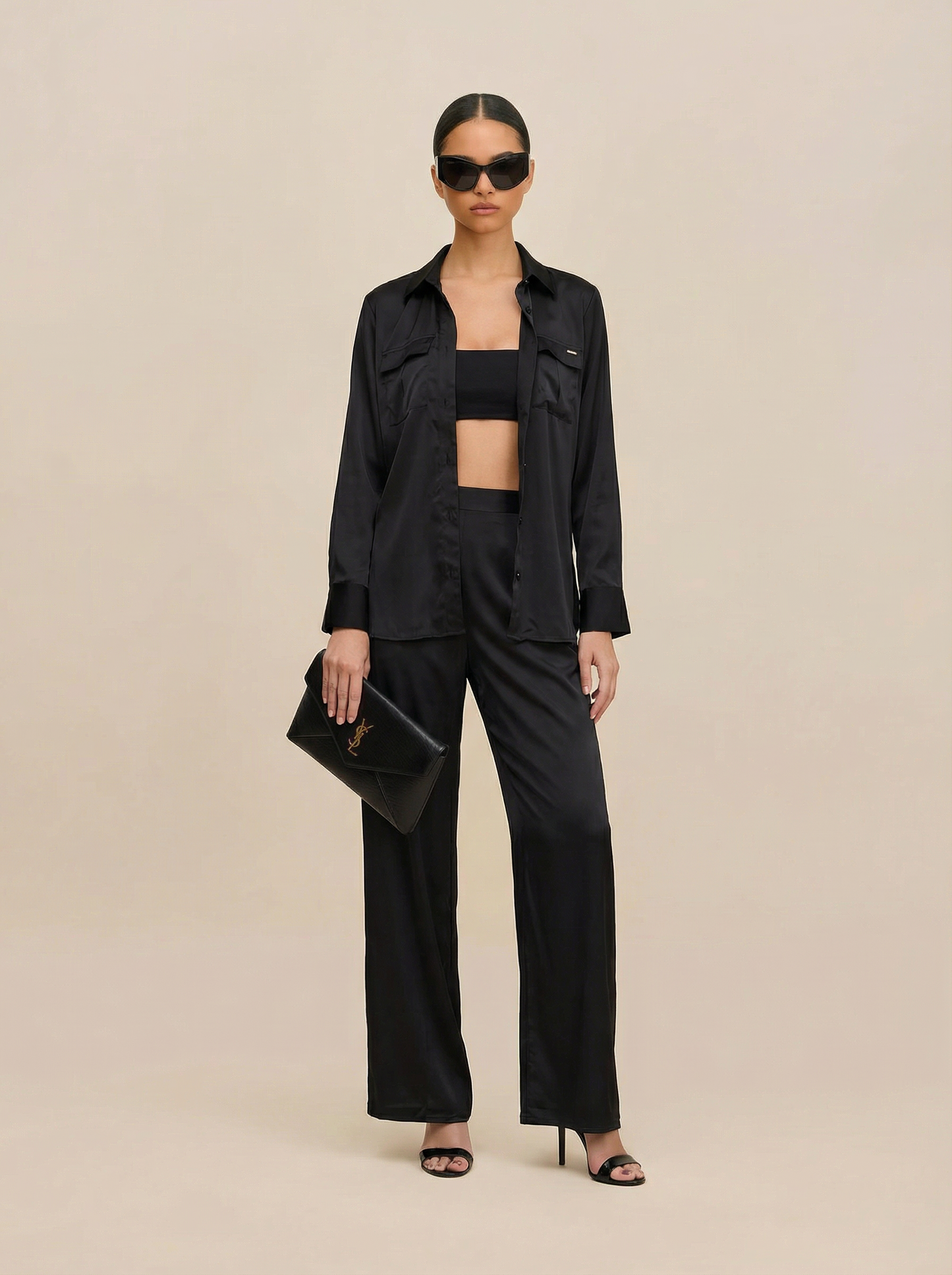 Power Play Silk Pants - Black