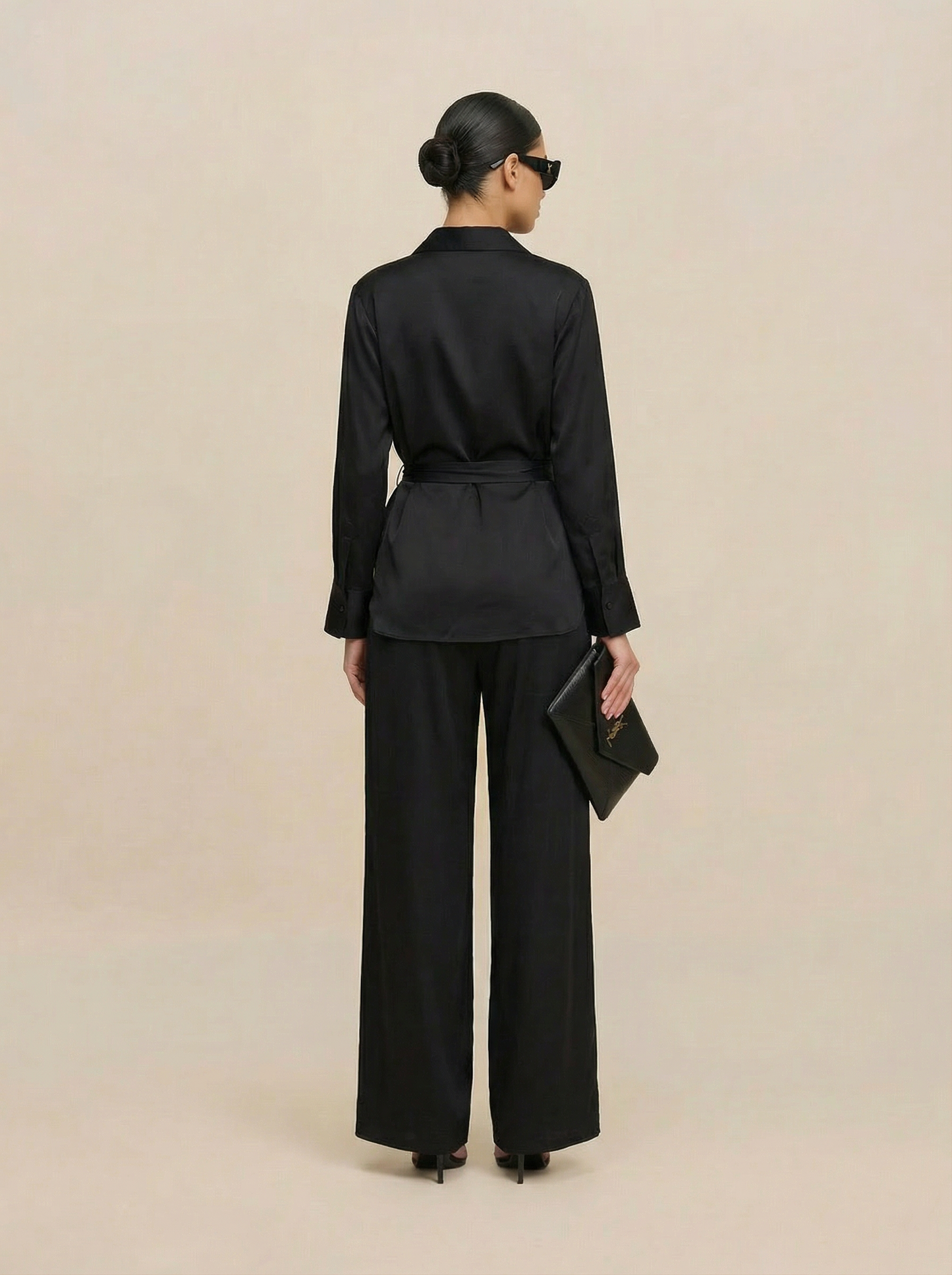 Power Play Silk Pants - Black